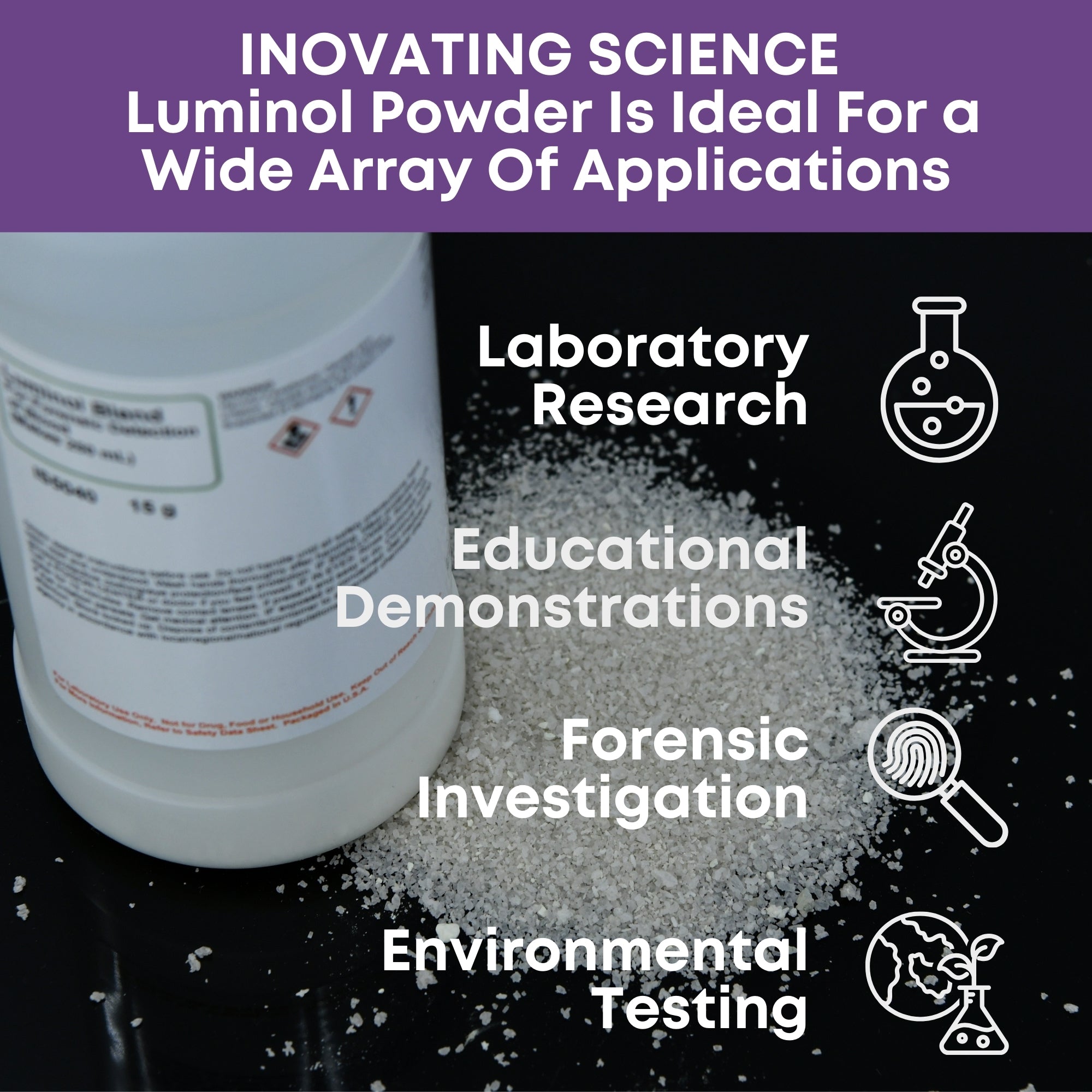 Luminol Powder for Forensic Investigation, 15g