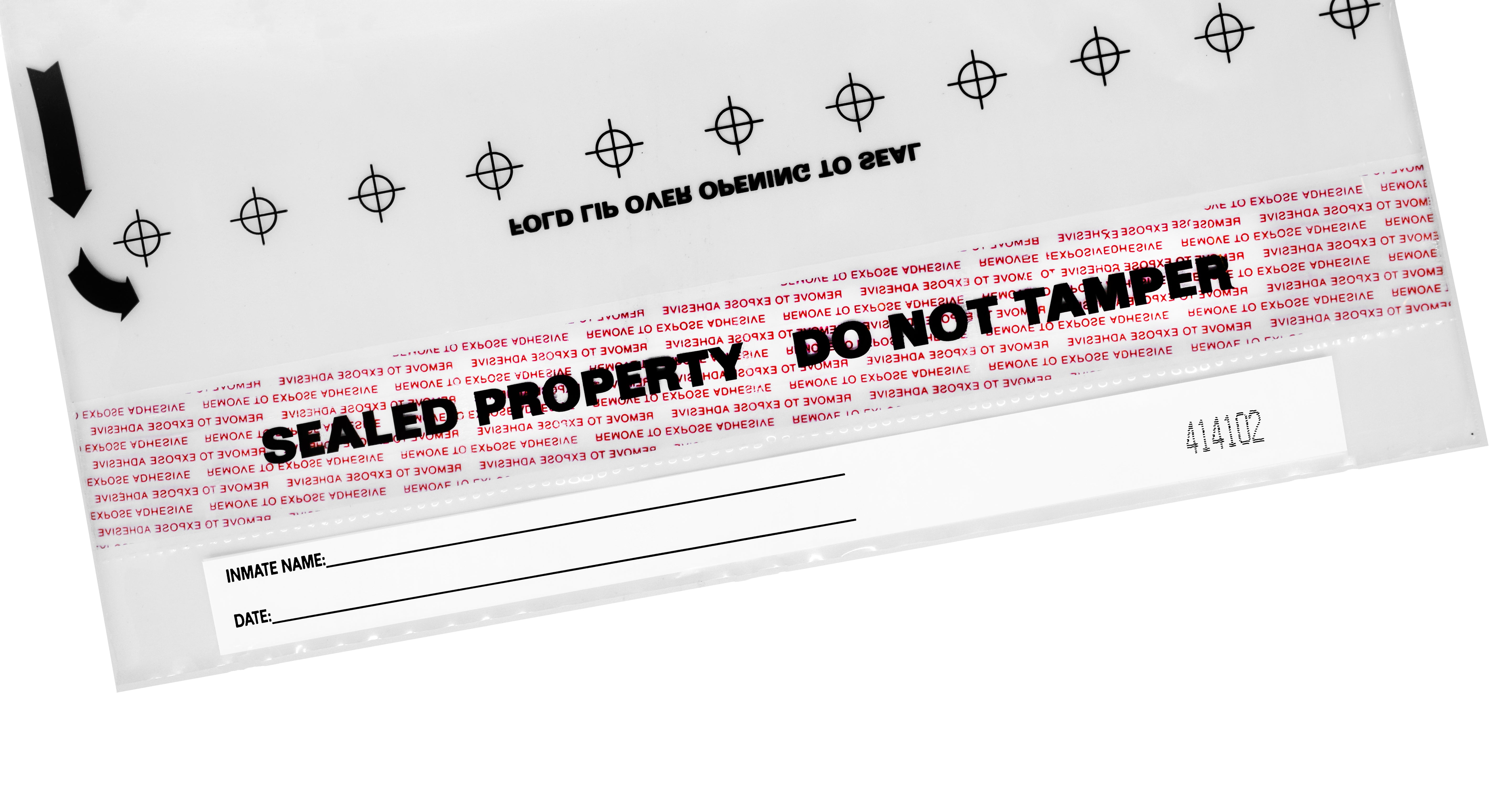 Tamper-Evident Inmate Property Bags, 12 x 16", Premium, 100-Pack
