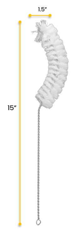 Curved Nylon Flask Cleaning Brush, 15"