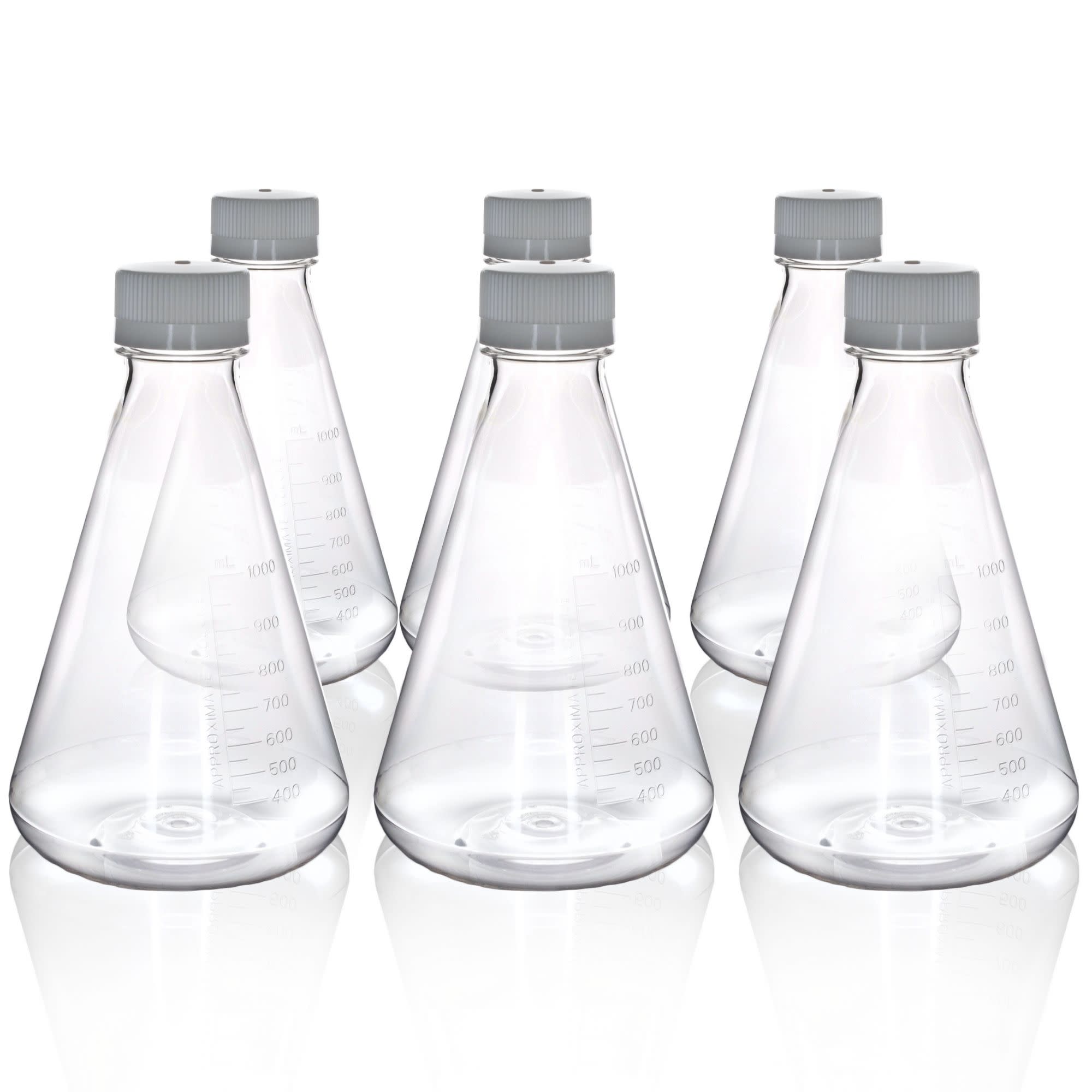Sterile Flat Bottom PETG Erlenmeyer Flask, 1L