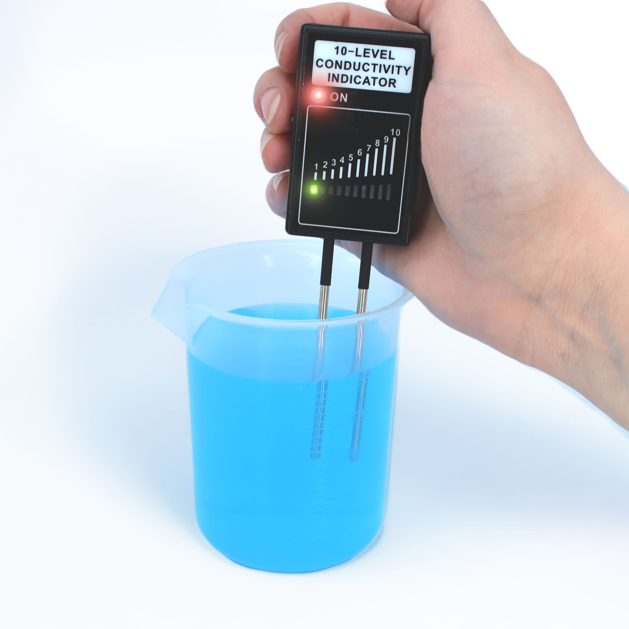 Conductivity Meter with LED Bar Display and Brass Probes
