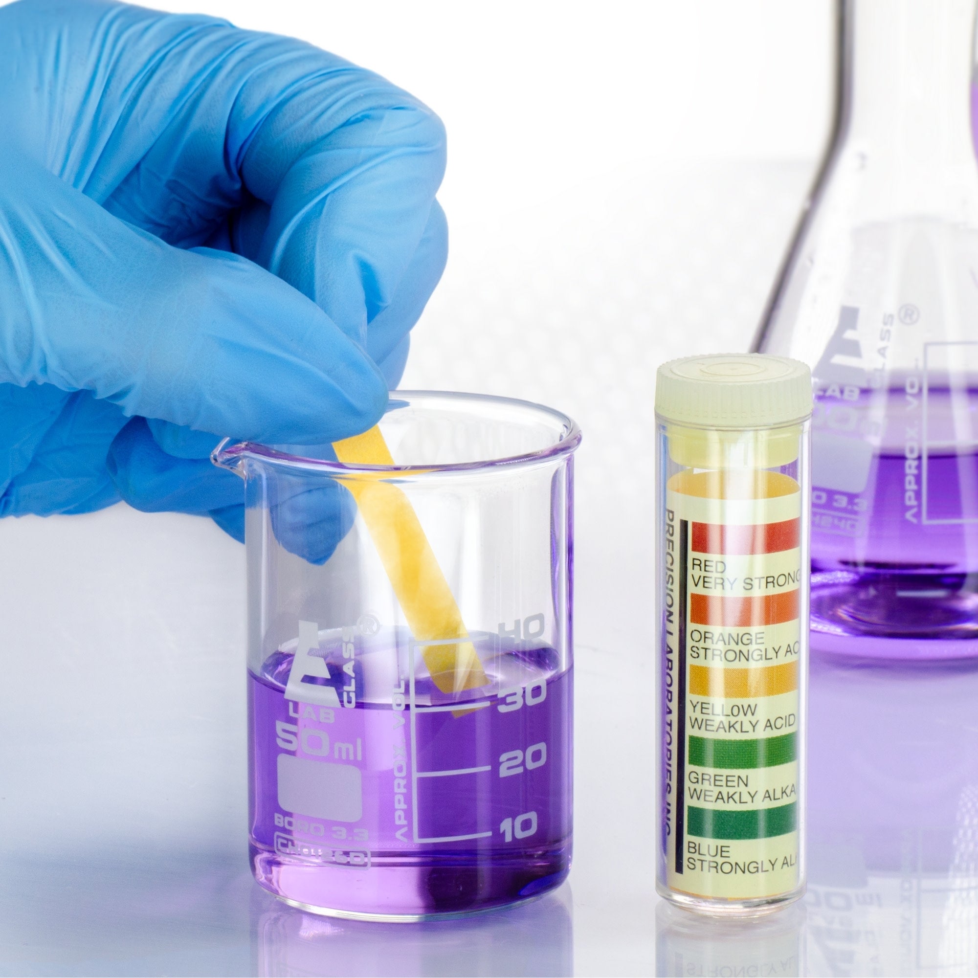 pH Test Strips 2-10 with Color Chart, 100-Vial