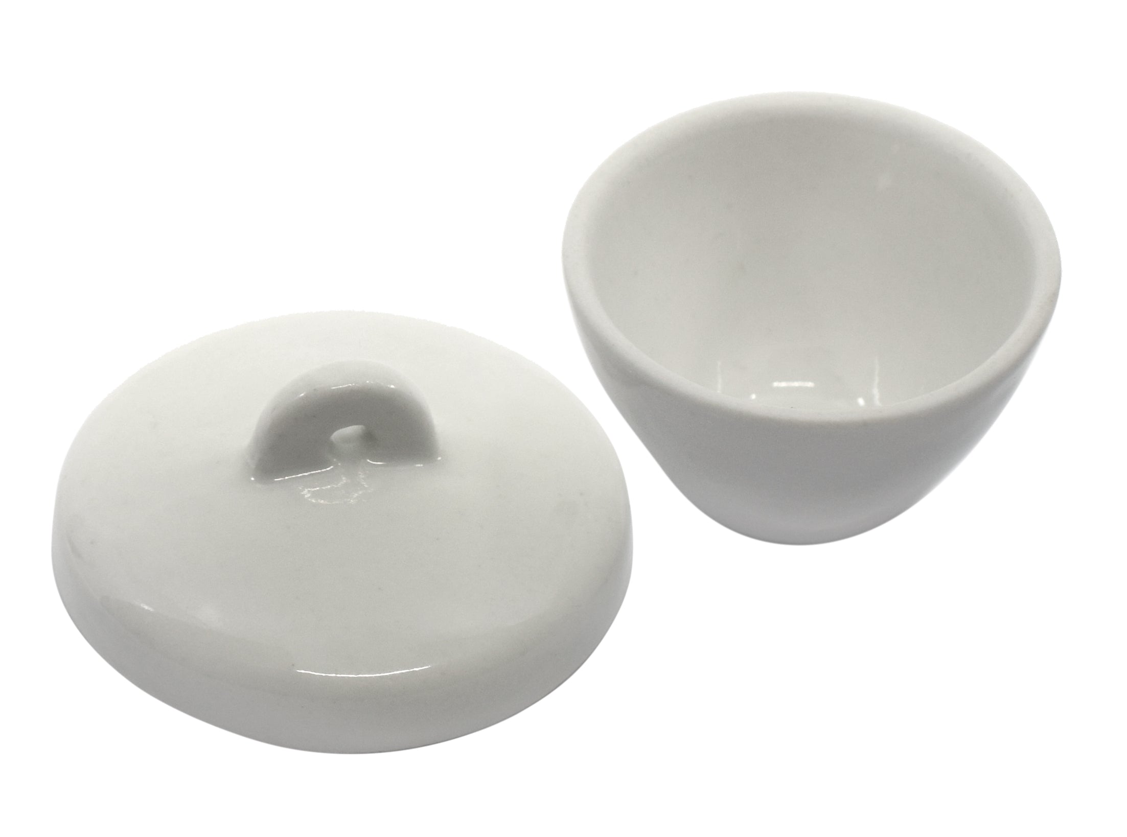 15-Pack Short Form Porcelain Crucibles with Lid, 8mL