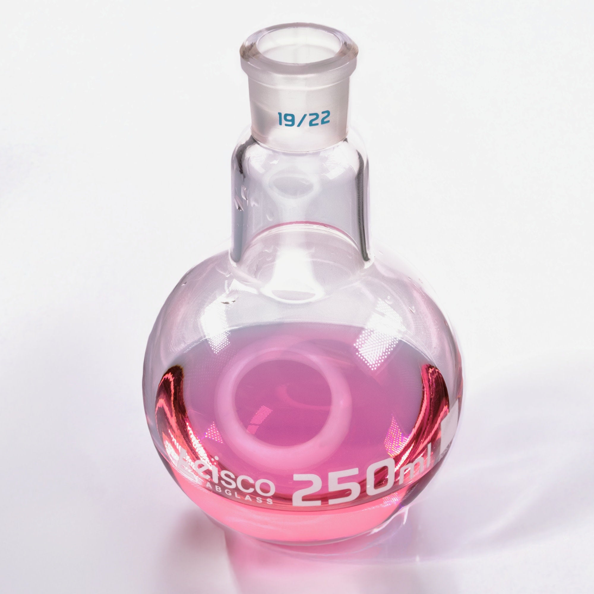 Round Bottom Boiling Flask with 19/22 Ground Joint, 250mL, Borosilicate 3.3 Glass