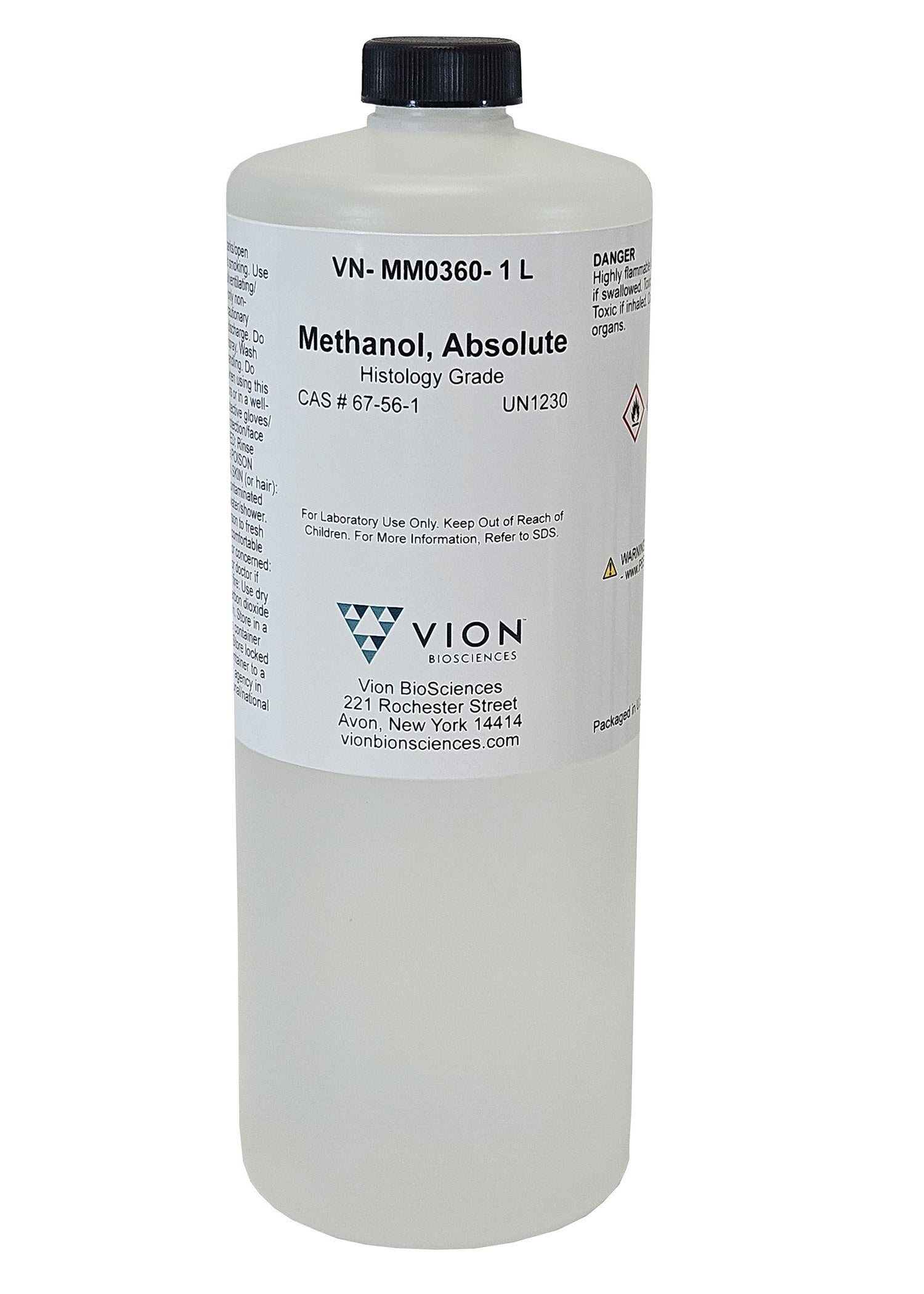100% Absolute Methanol Histological Fixative and Dehydration Solvent, 1L