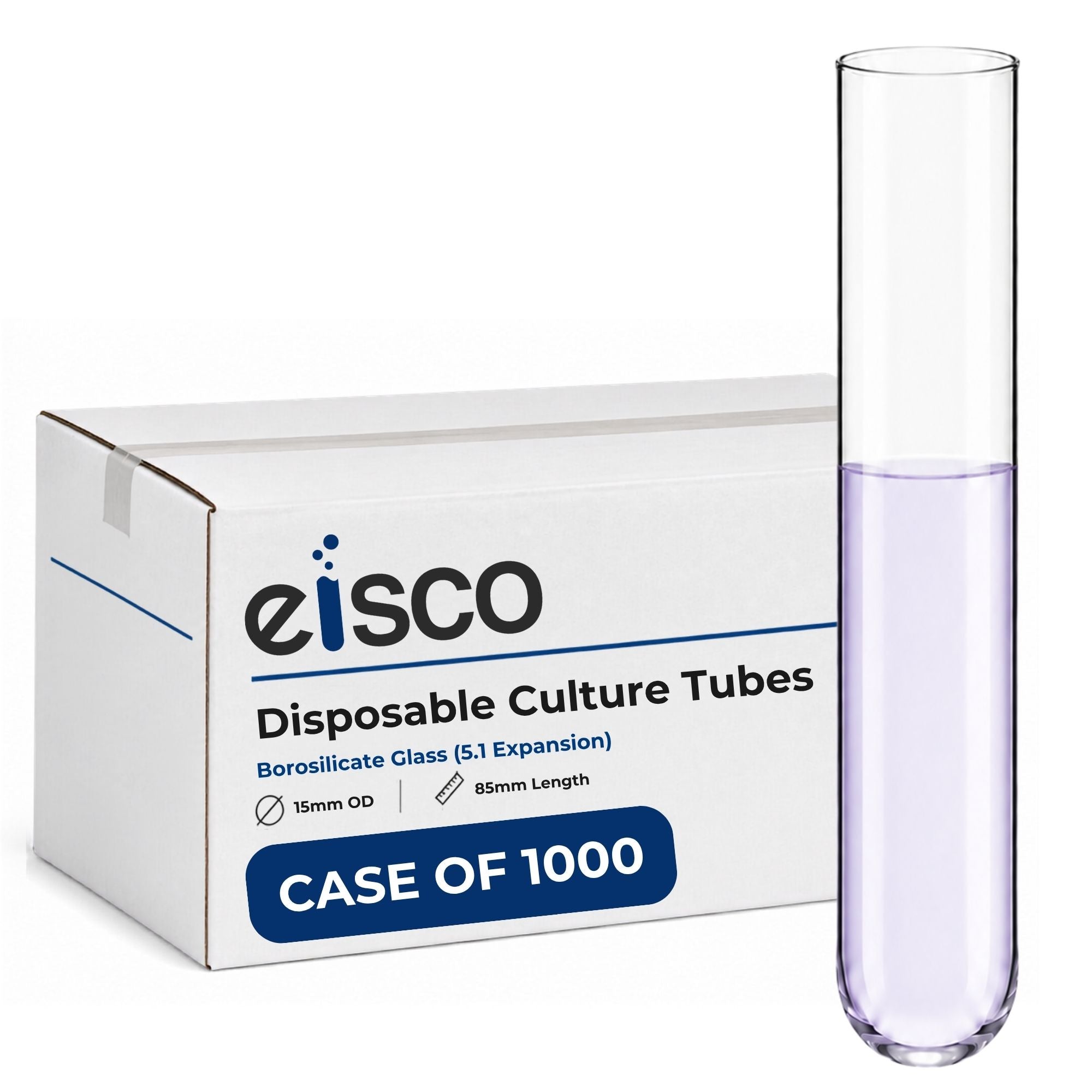Borosilicate Glass Disposable Culture Tubes