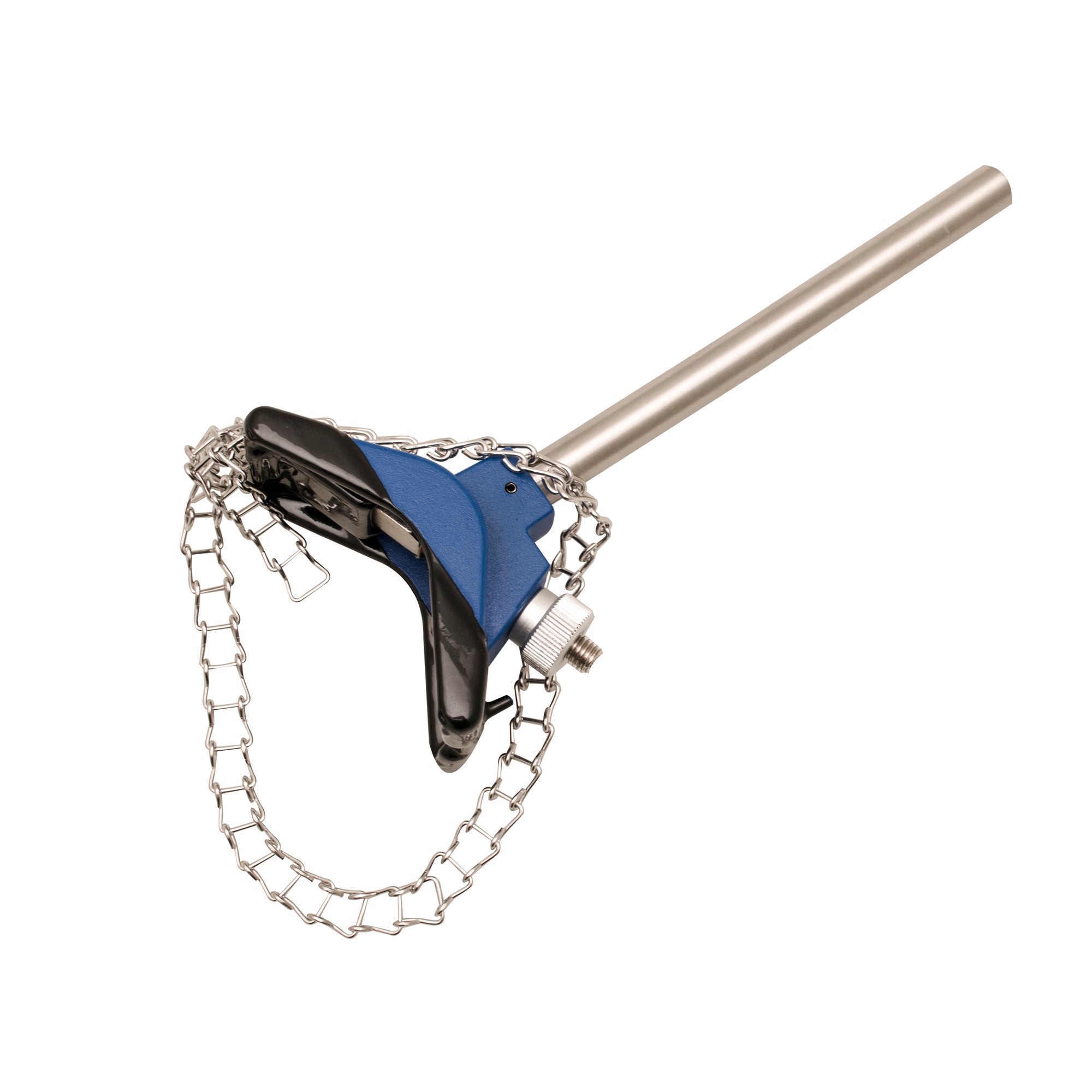 Lab Clamp with Vinyl-Coated Chain and Stainless Steel Rod, 8"