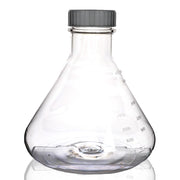 Sterile Non-Vented Flat-Bottom PETG Erlenmeyer Flask, USP Class VI, 3L