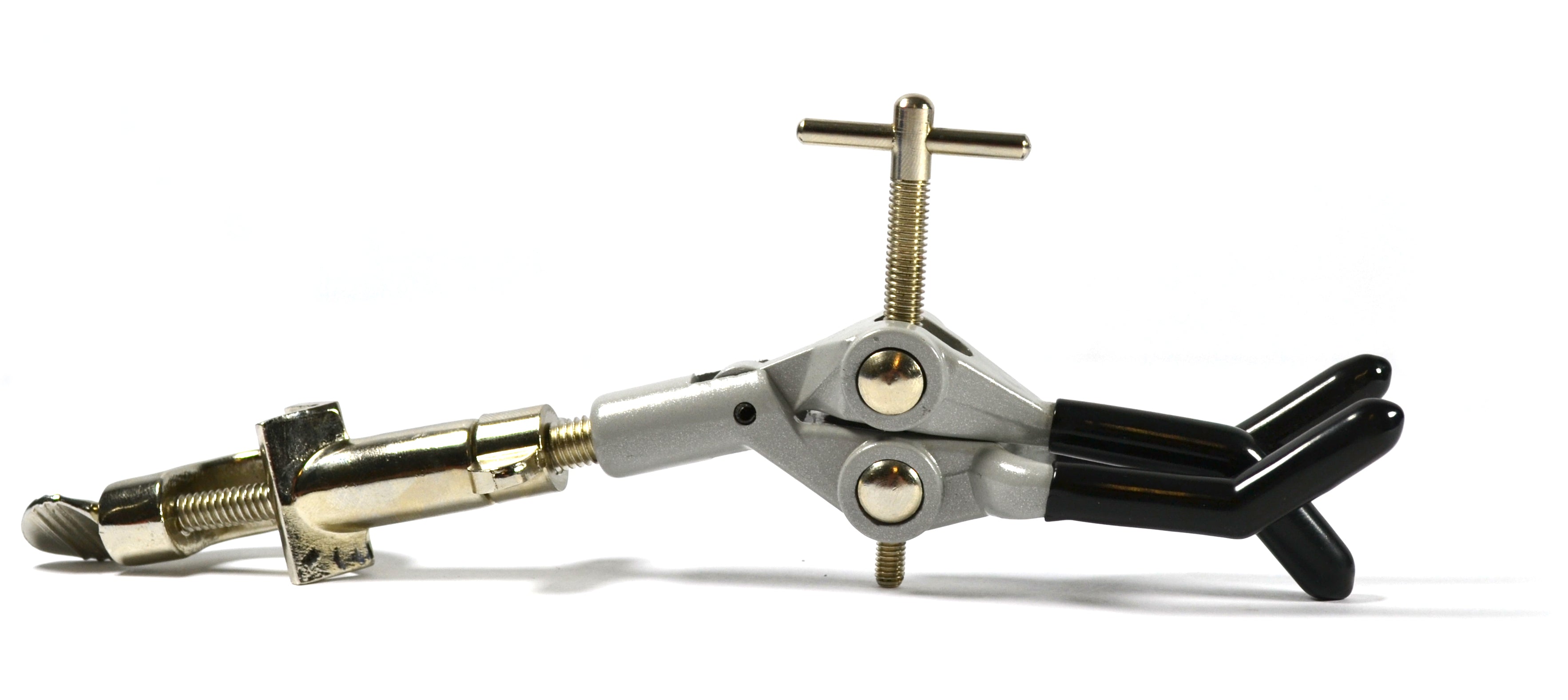 Three-Finger Lab Clamp with Bosshead, PVC-Coated, up to 3.5"