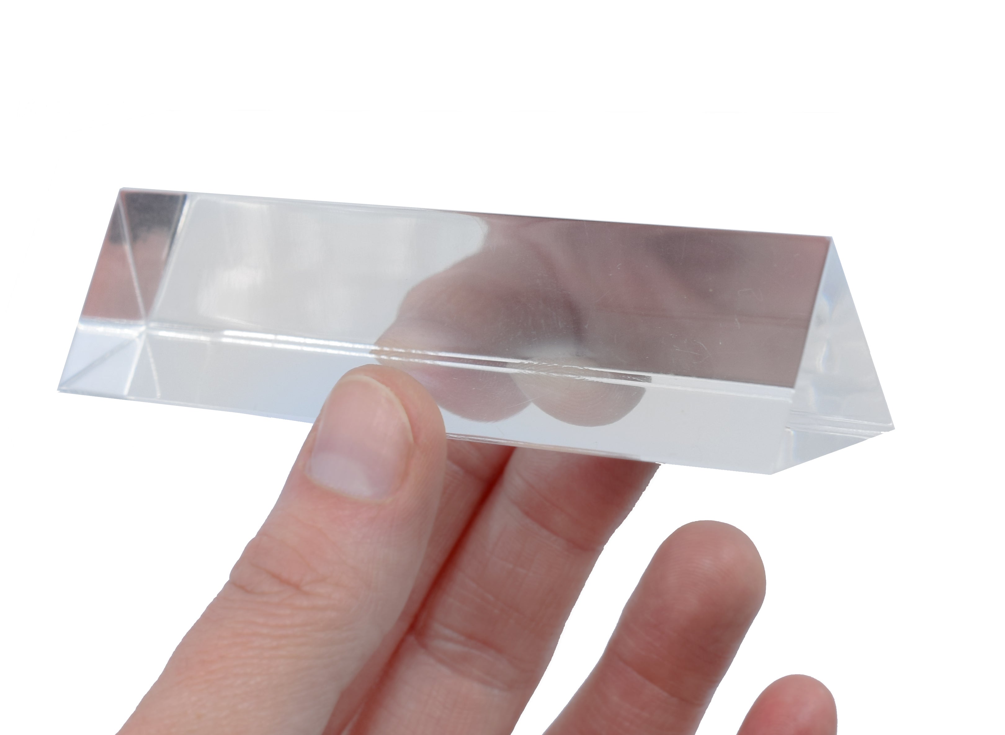 Equilateral Acrylic Prism, 100mm Length, 25mm Faces