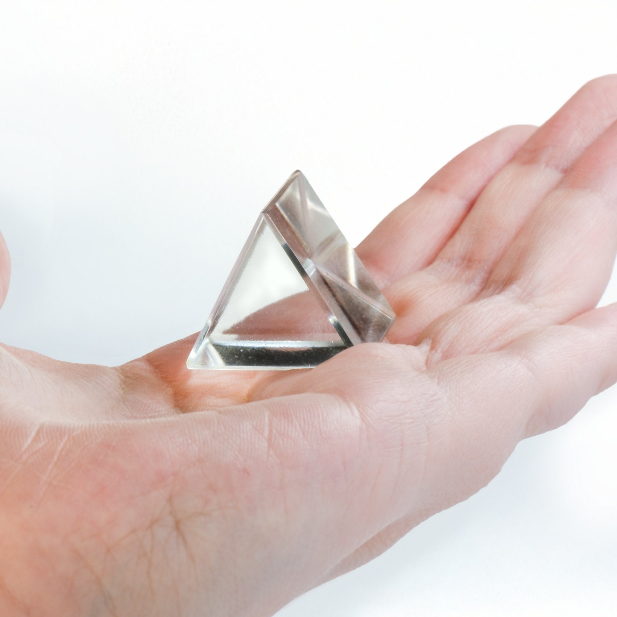 Equilateral Glass Prism, 25mm with Beveled Edges