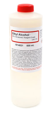 Reagent Grade 95% Denatured Ethyl Alcohol, 500mL
