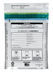 Premium Tamper-Evident Self-Sealing Security Bags, 10 x 14", 100-Pack