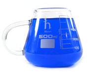 Premium Borosilicate Glass Erlenmeyer Flask Mug, 16.9oz/500mL
