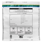 Premium Tamper-Evident Opaque White Security Bags, 24 x 24", 15,000 Bill Capacity, 100-Pack