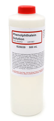 Alcoholic Phenolphthalein Indicator Solution, 0.5%, 500mL