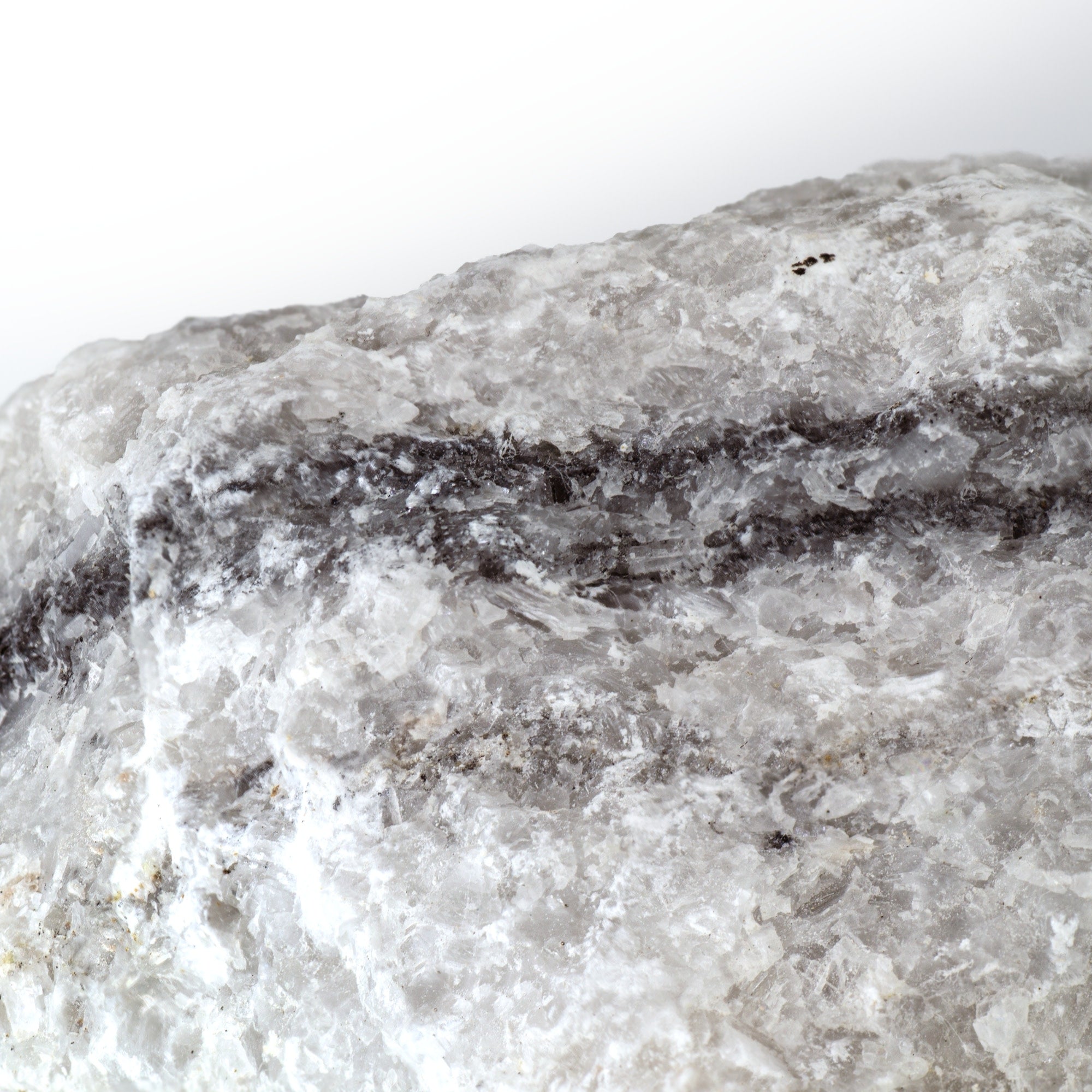 Raw Coarse Marble Metamorphic Rock Hand Sample, Approx 3 inch