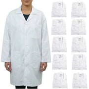 Cotton Lab Coat with Snap Front, 10-Pack