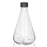 Sterile Vented Baffled-Bottom PETG Erlenmeyer Flask, USP Class VI, 2L