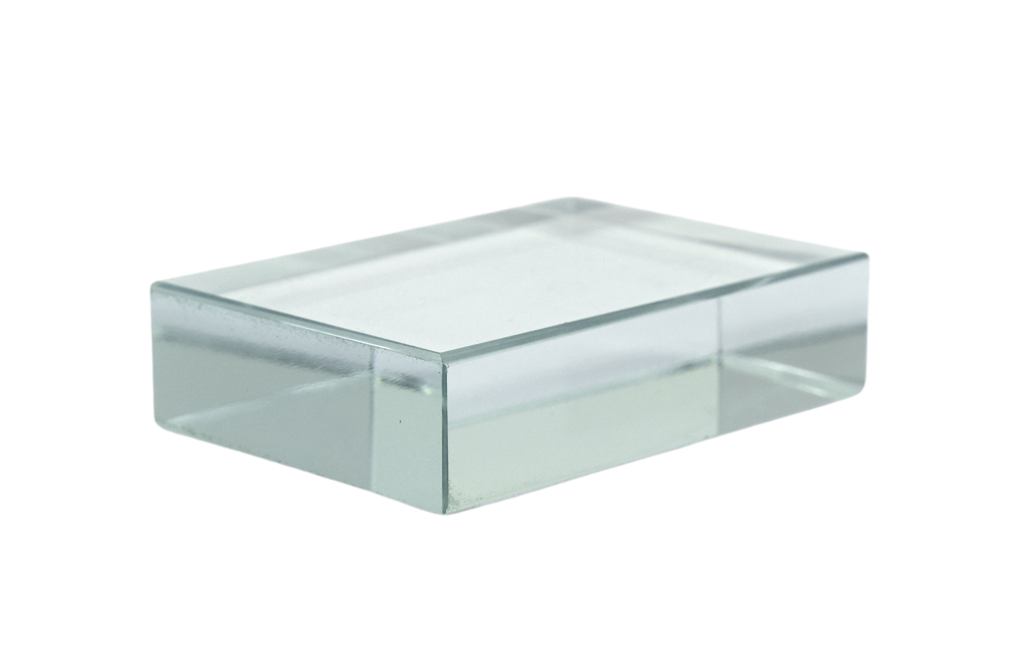 Rectangular Refraction Glass Block, 75 x 50 x 18mm
