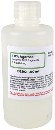 1.0% Agarose for Gel Electrophoresis of 0.5-20kb DNA Fragments, 200mL