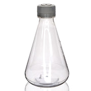 Sterile Vented Flat-Bottom PETG Erlenmeyer Flask, USP Class VI, 1L