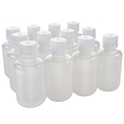 12-Pack Translucent Narrow Mouth HDPE Reagent Bottles with PP Caps, 60mL, -100 to 120°C