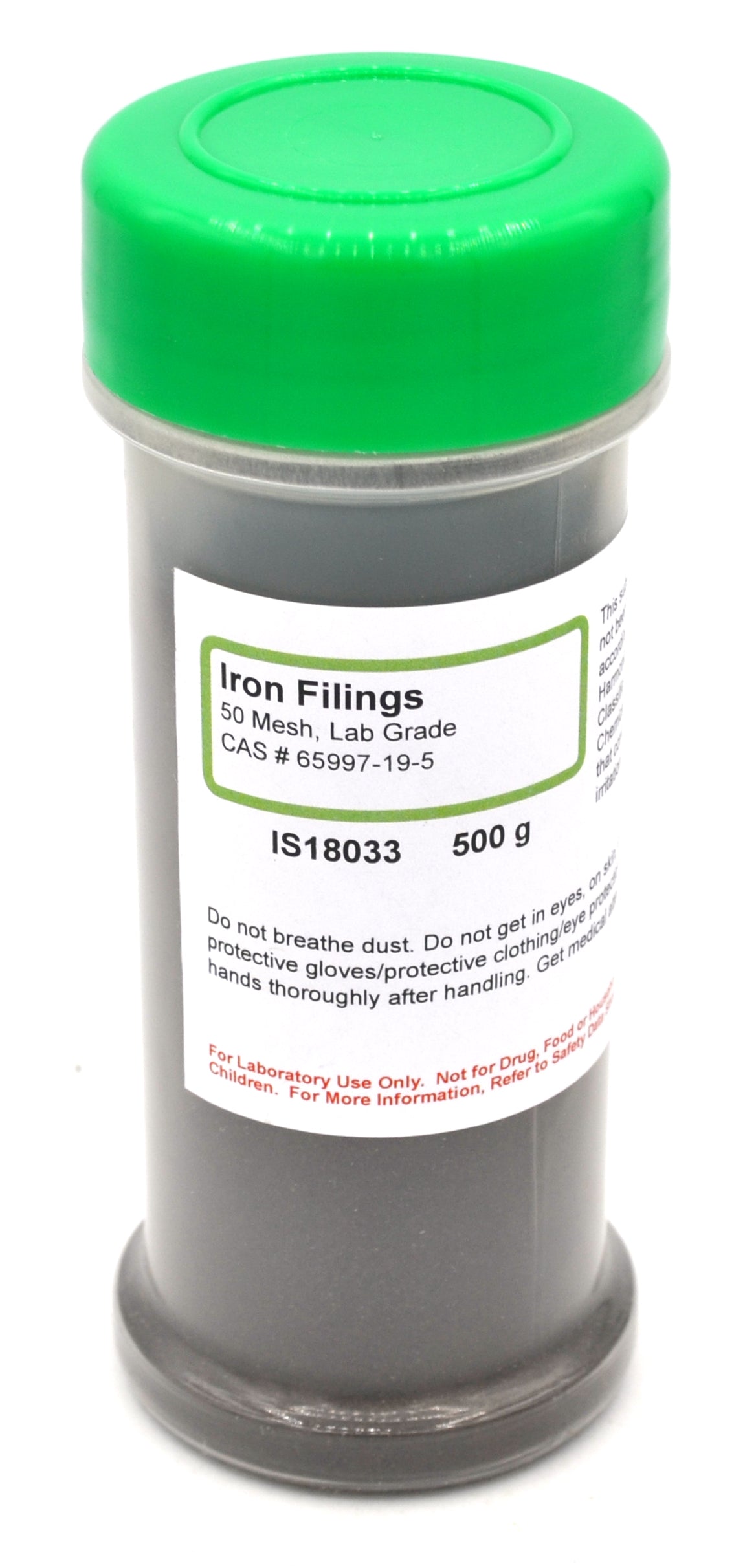 Laboratory Grade Coarse Iron Filings, 500g
