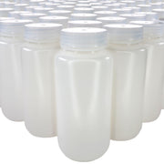 125-Bulk Pack Wide Mouth HDPE Reagent Bottles with PP Caps, 500mL, -100 to 120°C