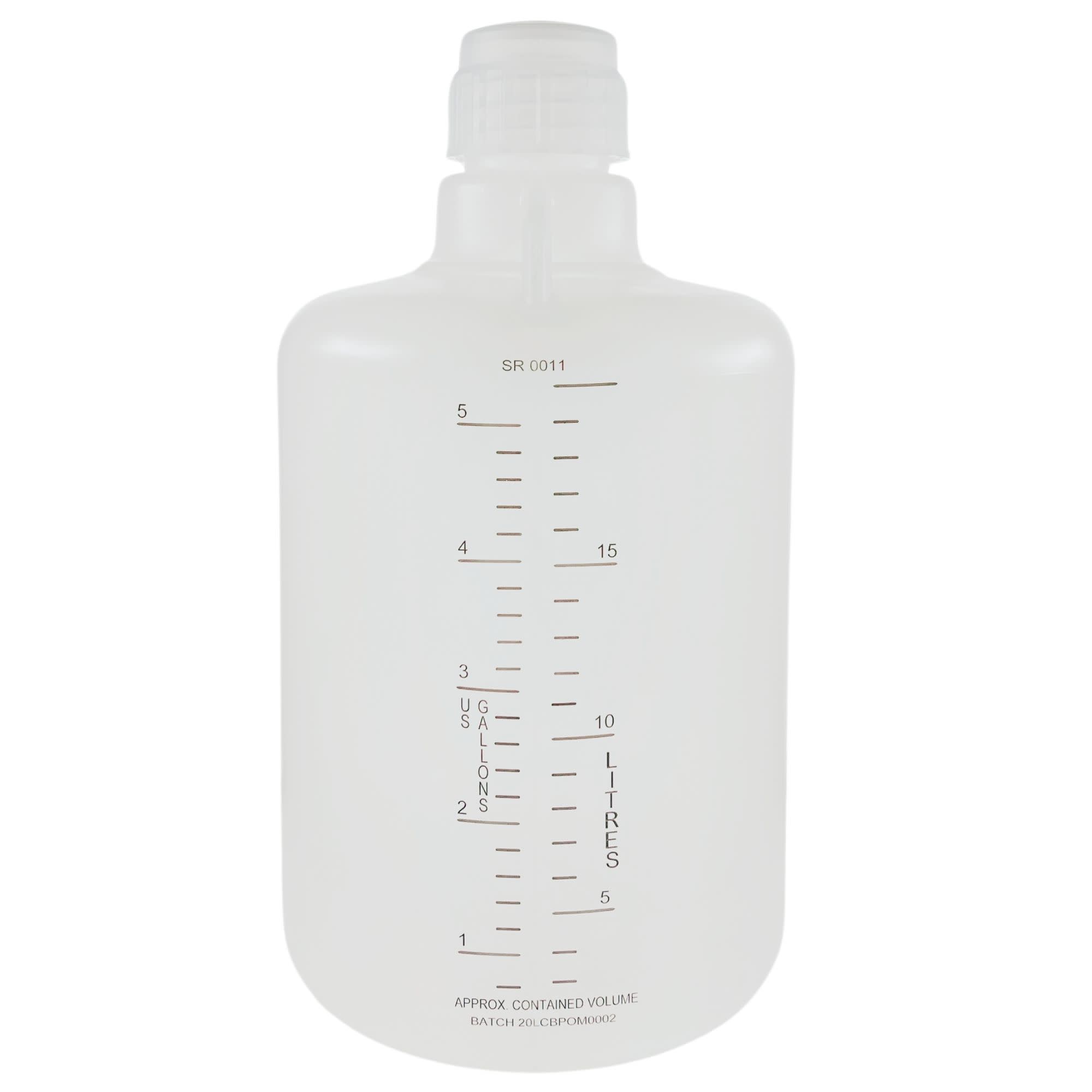 Autoclavable Polypropylene Carboy with Silicone-Lined Cap, 20L, 0-135°C