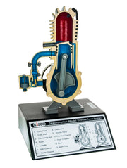 2-Stroke Gasoline Hand-Crank Engine Model, 14"