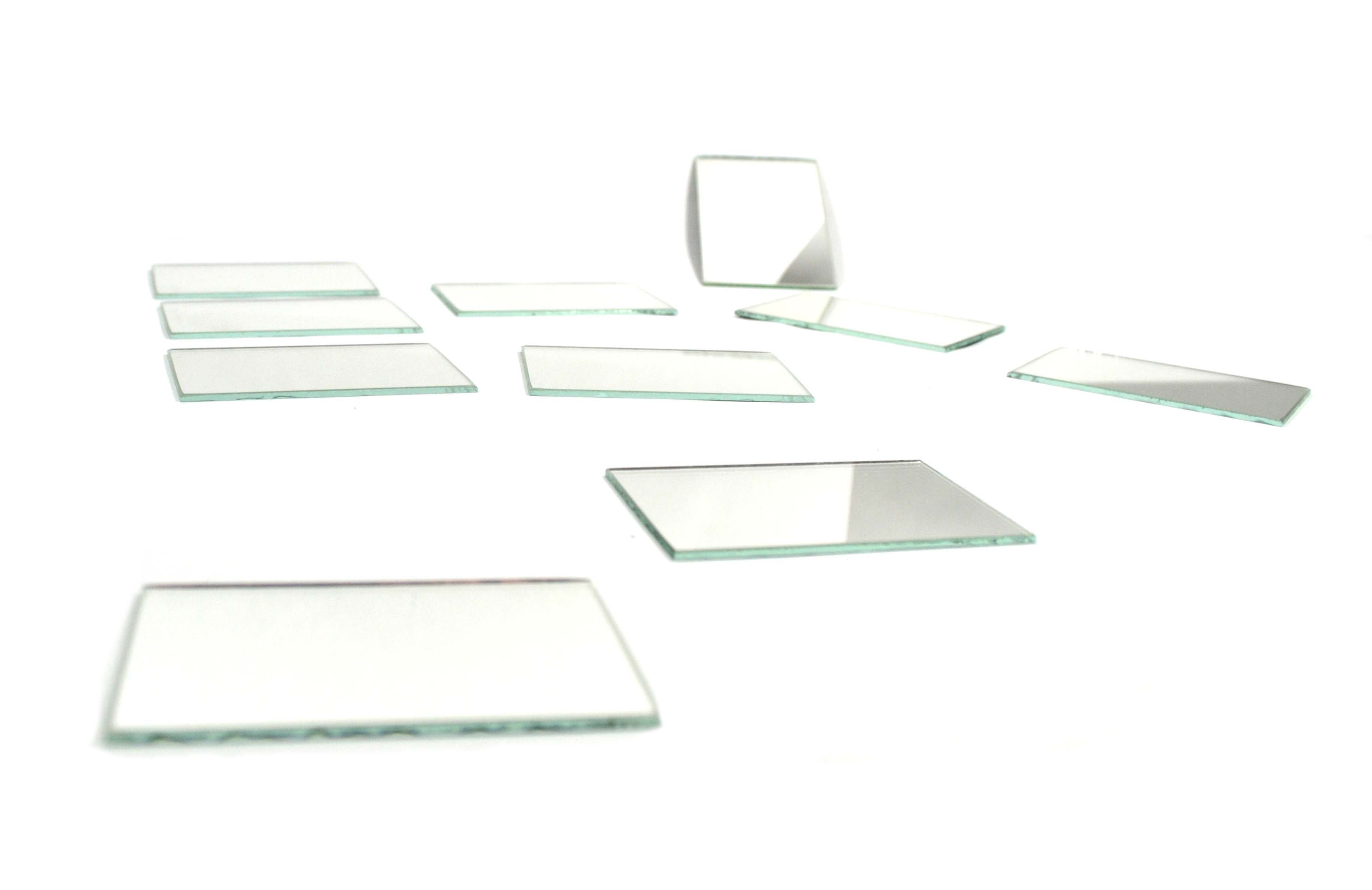3 x 2" Plane Glass Mirror, Unmounted, 10-Pack