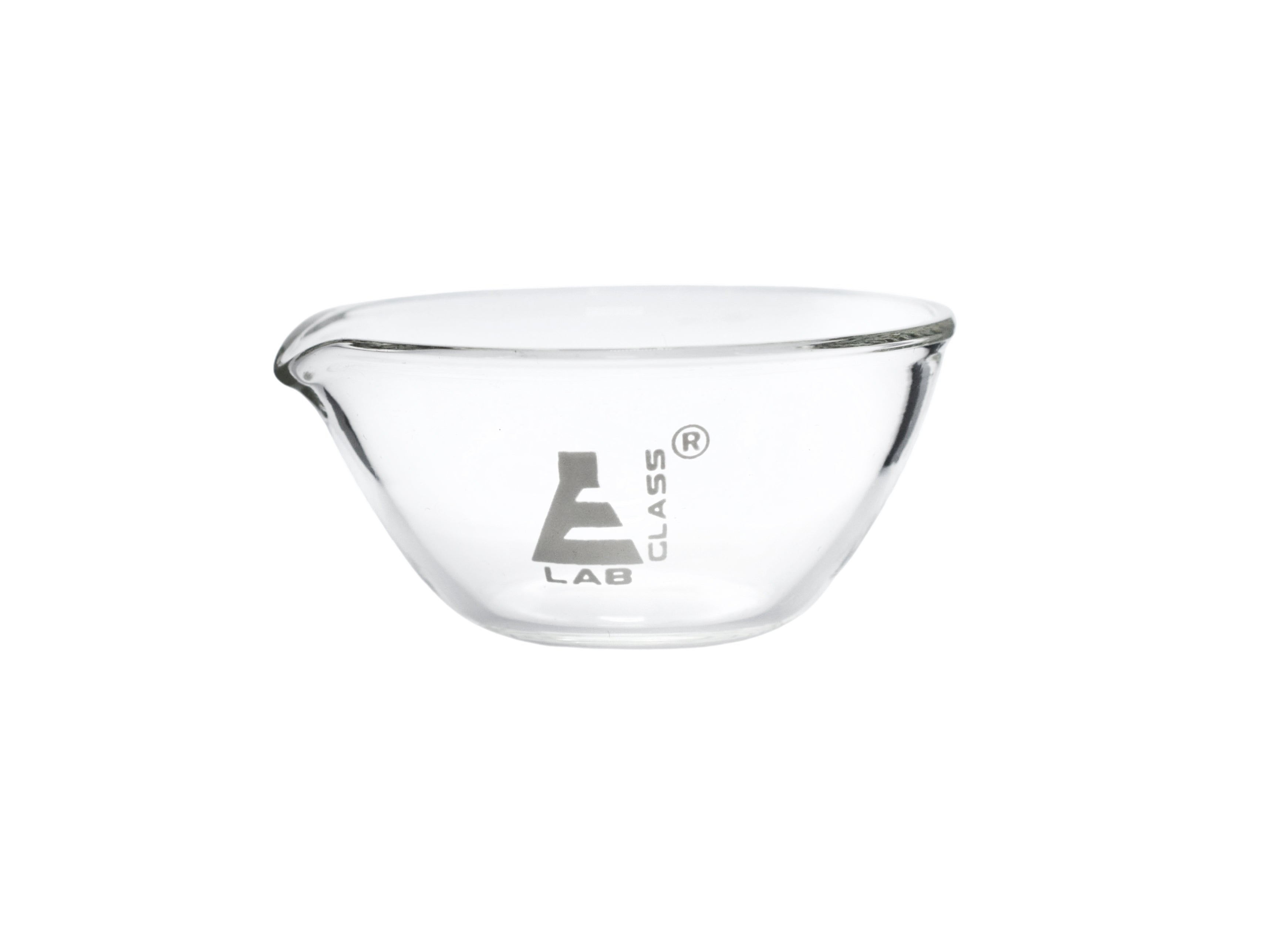 Flat Bottom Borosilicate Glass Evaporating Dish with Spout