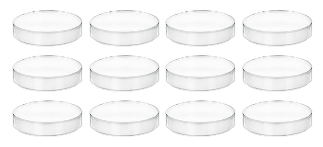 Translucent Polypropylene Petri Dish with Lid, 12-Pack
