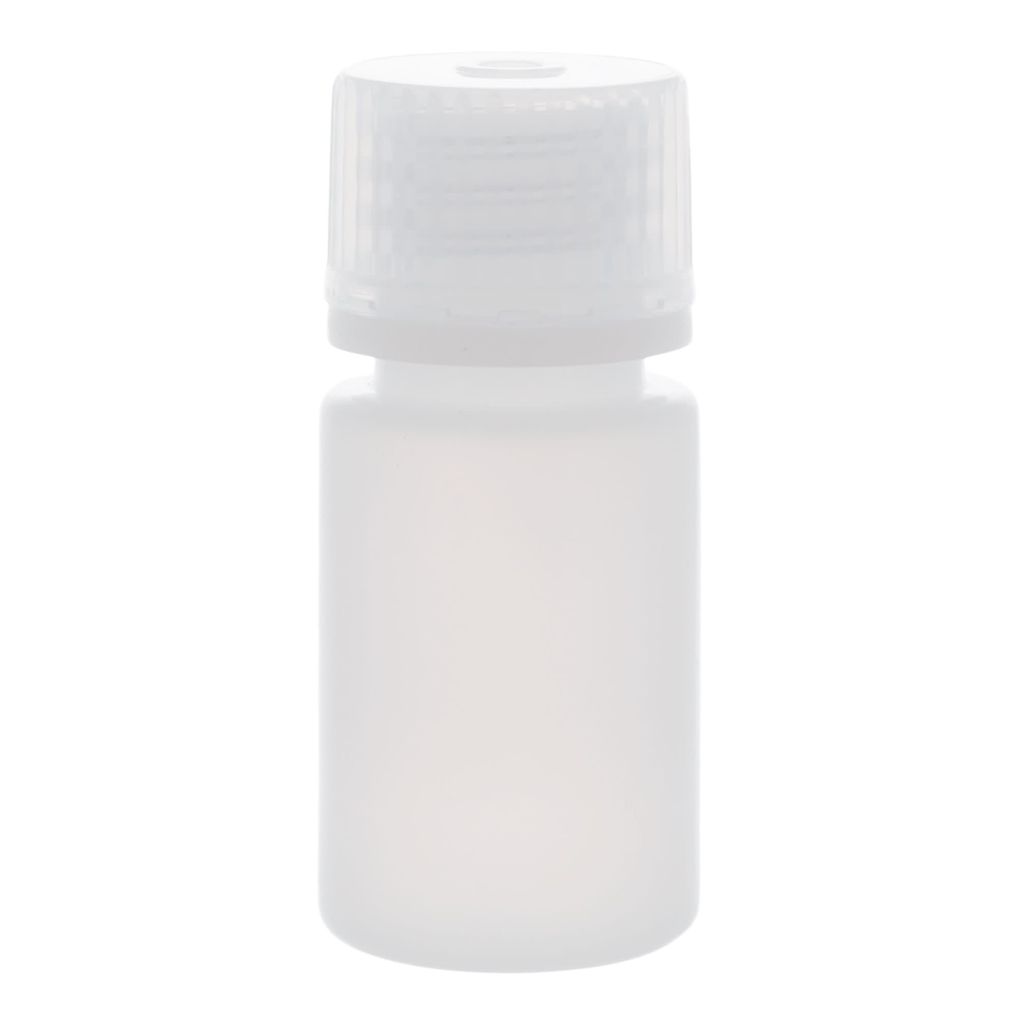 2000-Bulk Pack Translucent Narrow Mouth HDPE Reagent Bottles with PP Caps, 15mL, -100 to 120°C