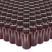250-Bulk Pack Amber Wide Mouth HDPE Reagent Bottles with PP Caps and UV Shielding, 250mL, -100 to 120°C