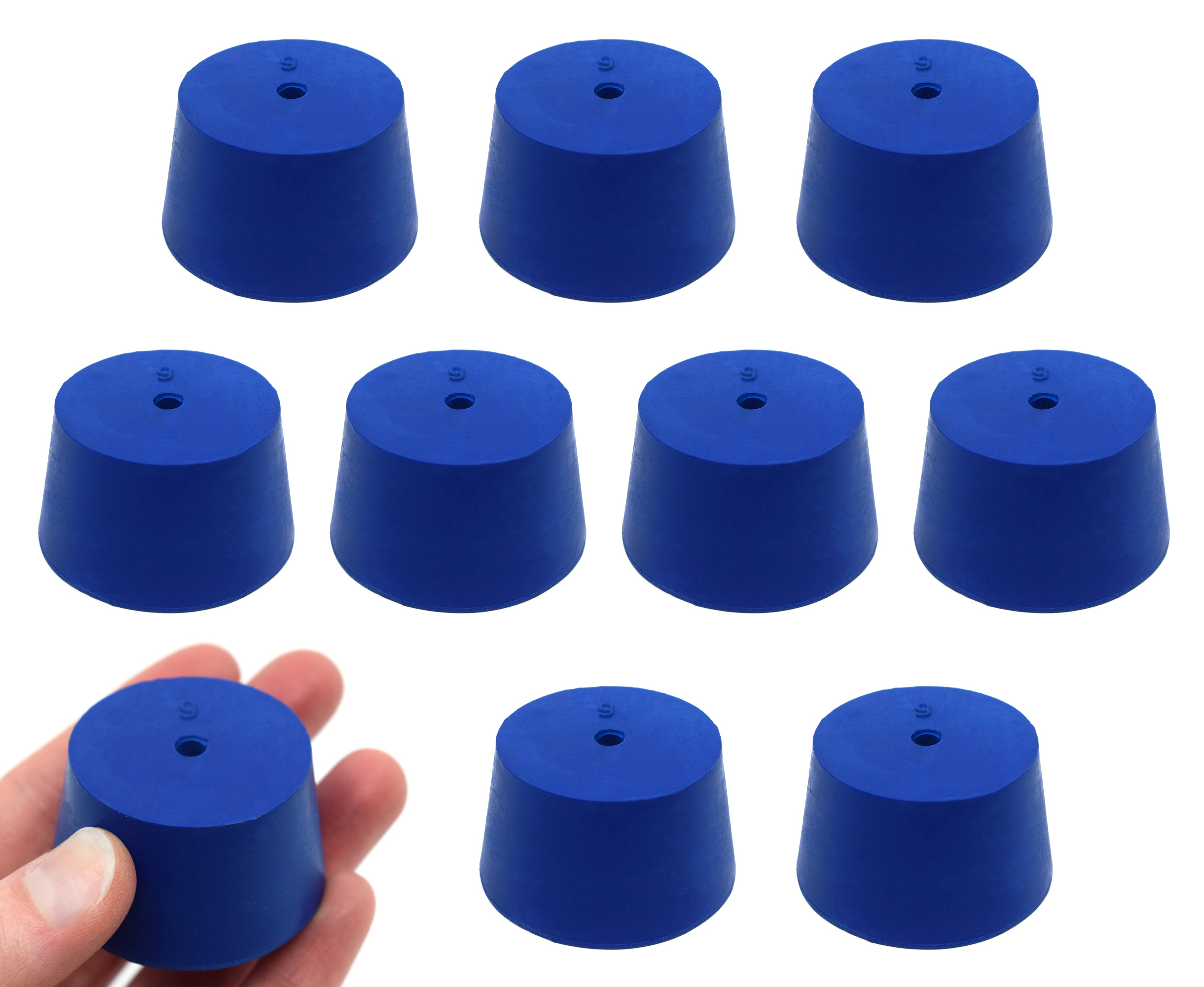 Neoprene Stopper with 1 Hole, 10-Pack