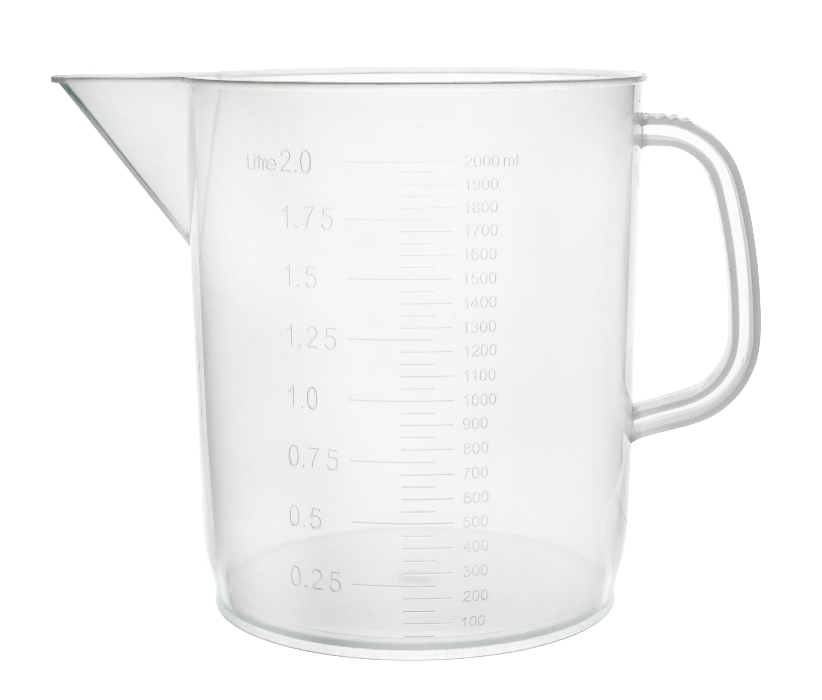 Short Form Polypropylene Measuring Pitcher, 2000mL, Euro Design