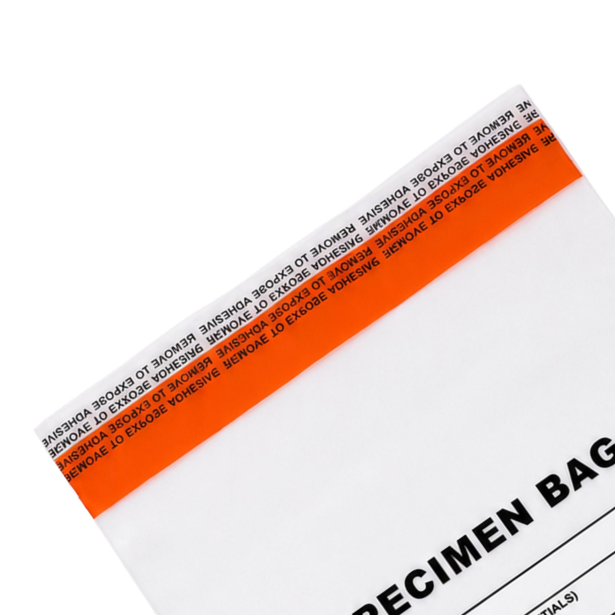 Dual-Pocket Polyethylene Specimen Bag with Tamper-Evident Closure, 6 x 10, 100-Pack