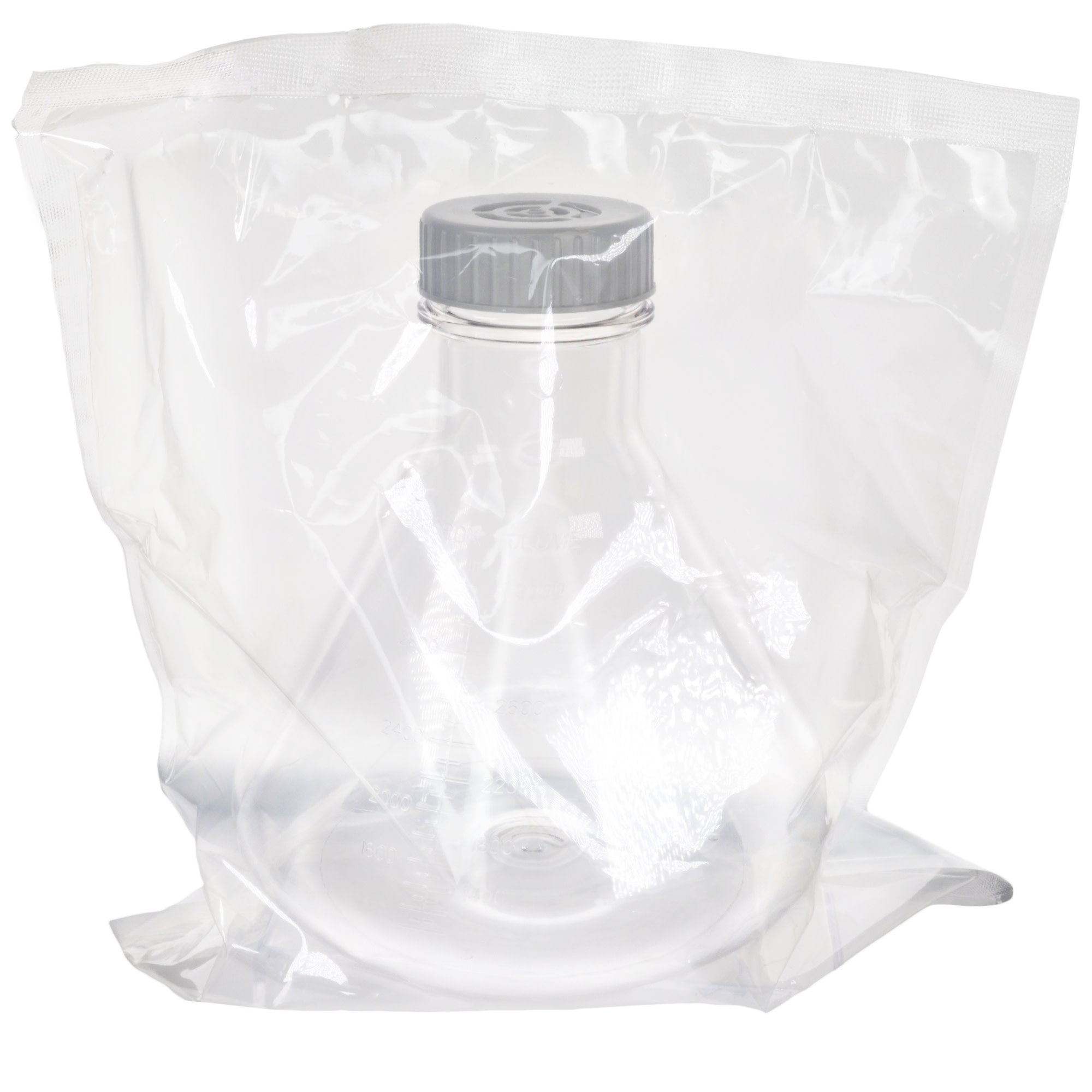 Sterile Vented Flat-Bottom PETG Erlenmeyer Flask, USP Class VI, 3L