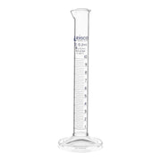 Class B Borosilicate Glass Graduated Cylinder with Round Base, Blue Graduations