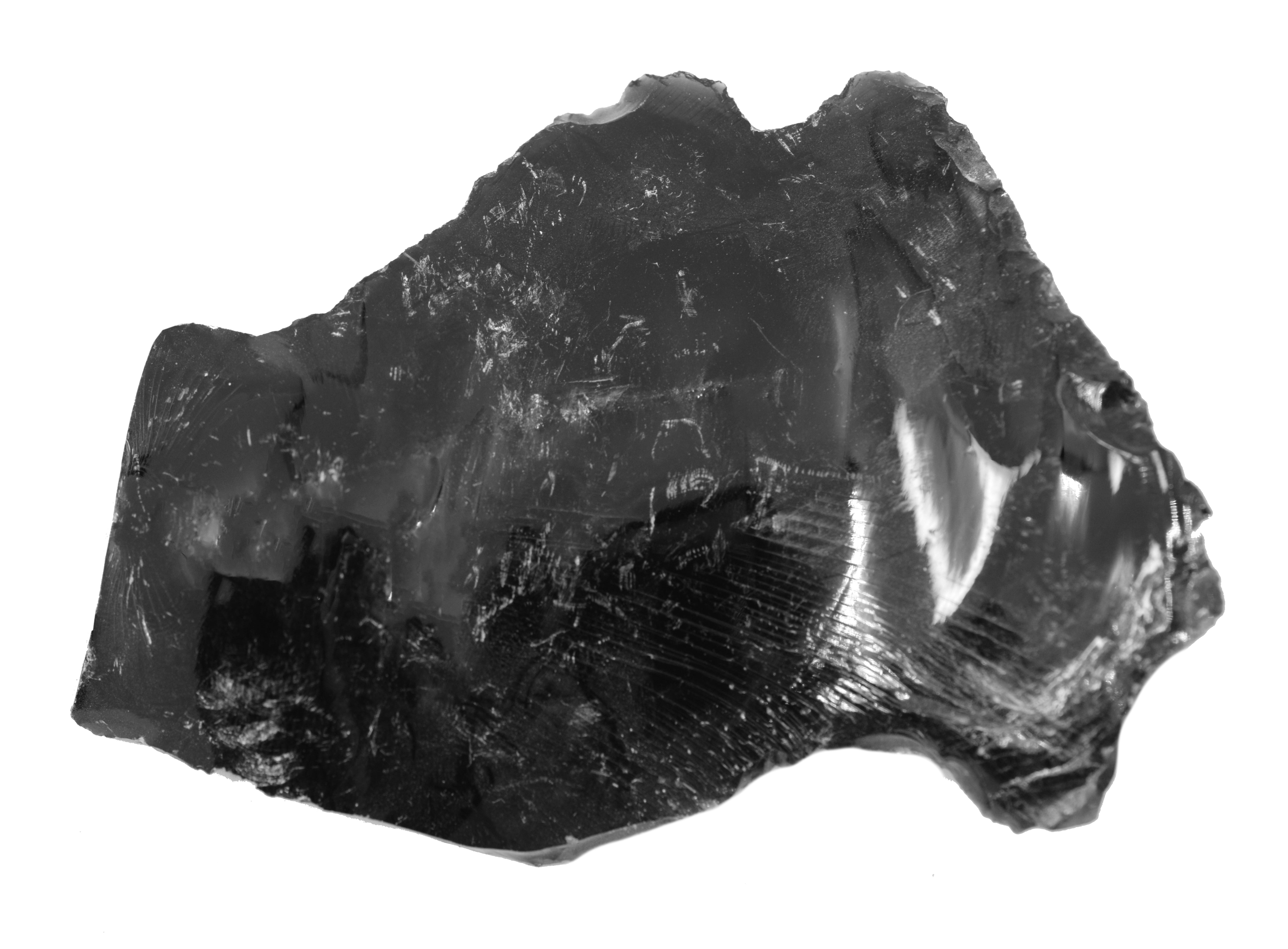 Raw Obsidian Igneous Rock Hand Sample, Approx 3 inch