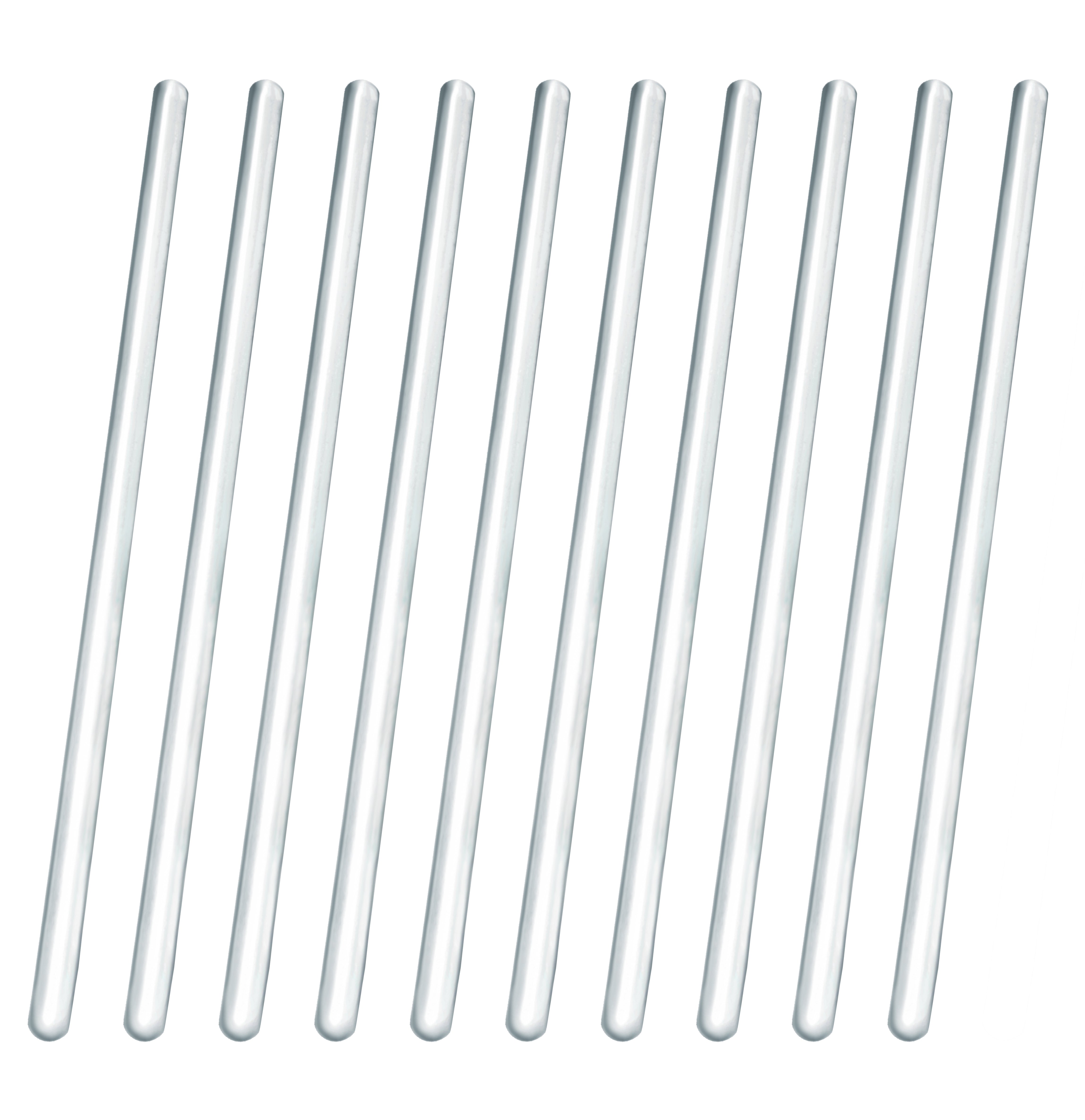 Borosilicate Glass Stirring Rod, 7.9", 10-Pack