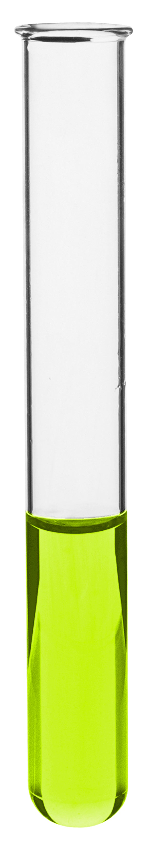 24PK Test Tubes, 85mL, 25x250mm - Rimmed - Marking Spot - Light Wall, 1.2mm Thick - Borosilicate 3.3 Glass