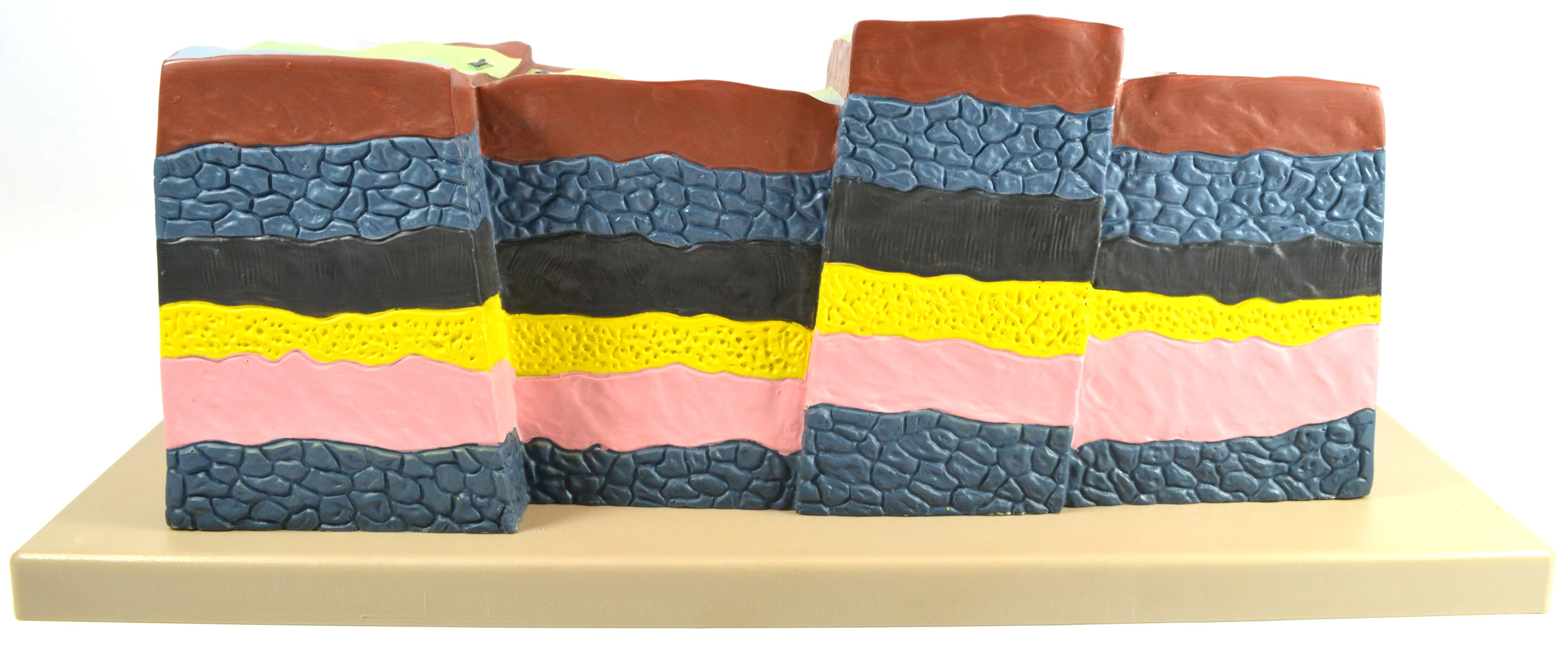 Fractures, Faults and Dislocations Teaching Model, 21 x 13 x 8"
