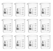 Low Form Borosilicate Glass Beaker with Spout, 150mL, 12-Pack