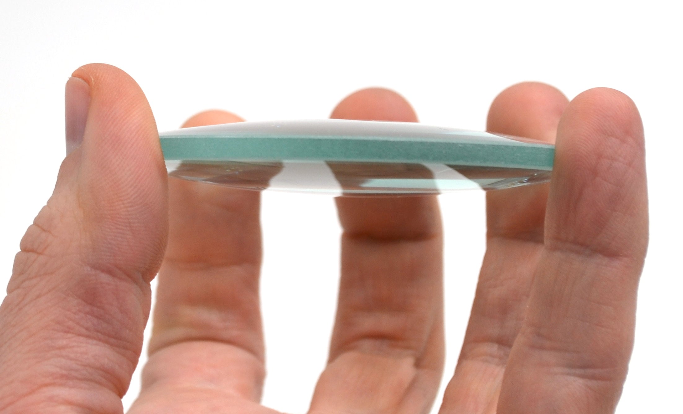 Optically Worked Double Convex Glass Lens, 75mm Diameter, 150mm Focal Length