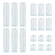 18-Piece Equilateral Acrylic Prism Classroom Set (1", 2", 4" Lengths)
