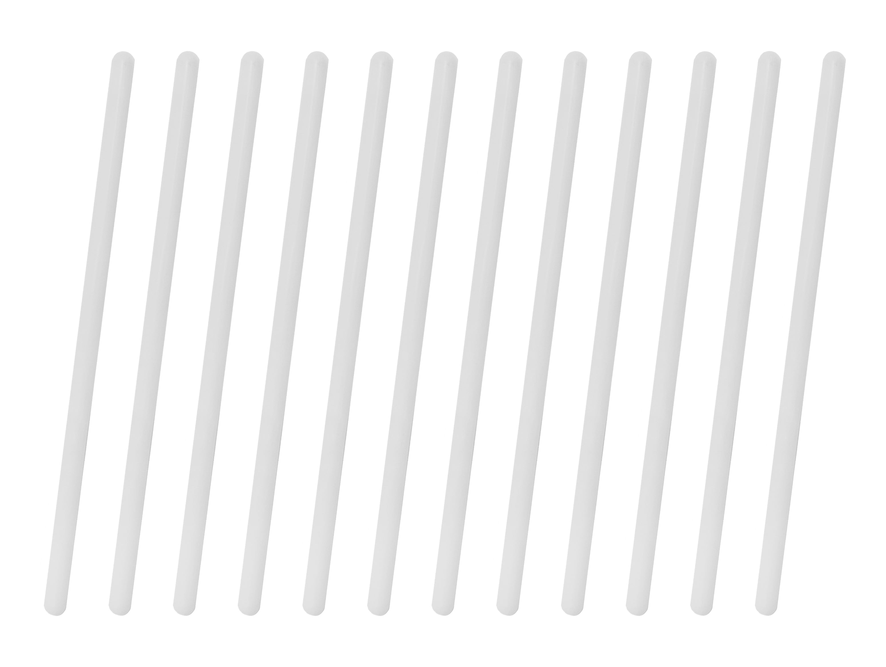 7.9" Polypropylene Stirring Rods with Rounded Ends, 7mm, 12-Pack