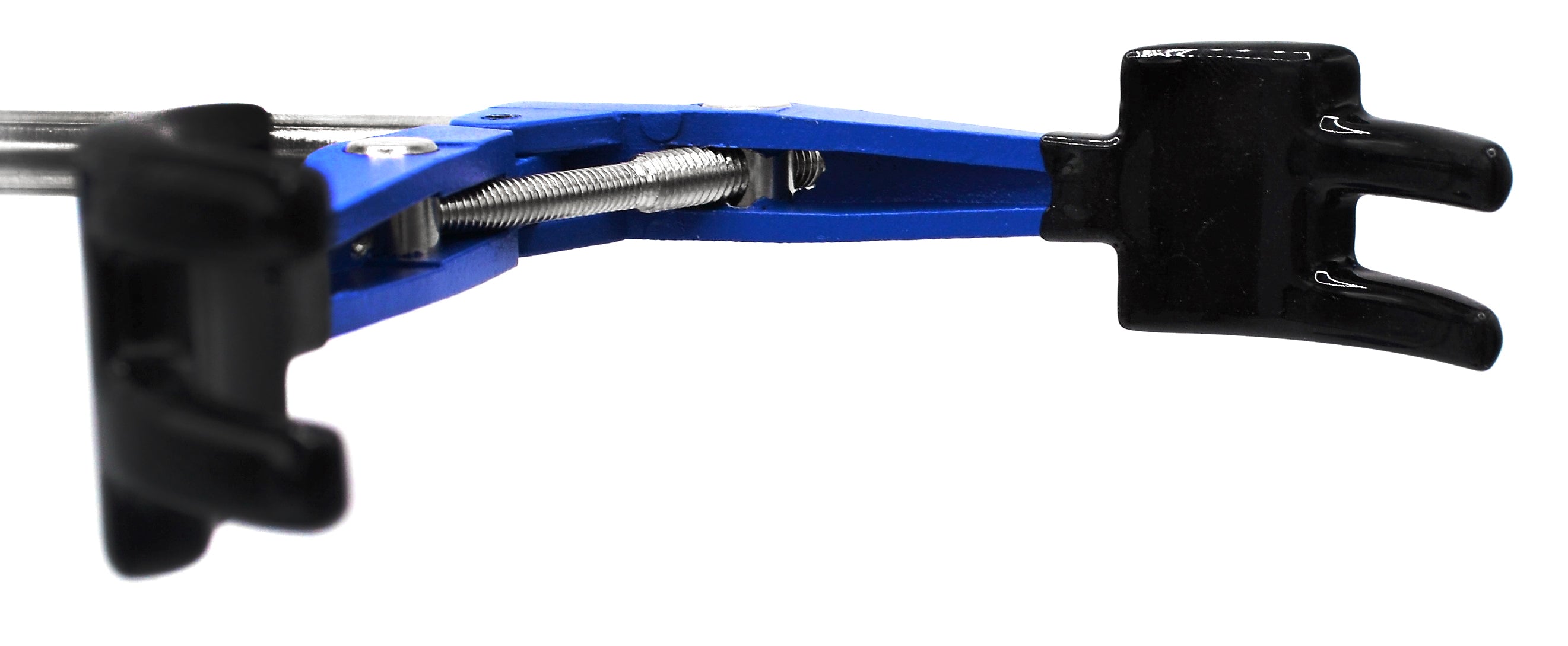 4-Prong Vinyl-Coated Clamp on Stainless Steel Rod, 4.1" Max